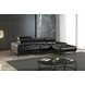 Vadso Black 111" RAF Sectional with Adjustable Headrest