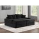 Tavedestrand Black 94" Double Chaise Sofa