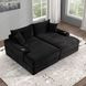 Tavedestrand Black 94" Double Chaise Sofa