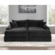 Tavedestrand Black 94" Double Chaise Sofa