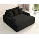 Veyrier Black 64" Arm Chaise