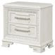 Stella Mia Creamy White 2 Drawer Nightstand with USB Charging