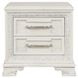 Stella Mia Creamy White 2 Drawer Nightstand with USB Charging