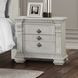Promenade Wire Brushed White 3 Drawer Nightstand with USB Charging