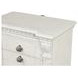 Promenade Wire Brushed White 3 Drawer Nightstand with USB Charging