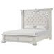 Promenade Wire Brushed White Queen Upholstered Panel Bed