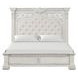 Promenade Wire Brushed White Queen Upholstered Panel Bed