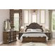Leovanni Dark Brown King Upholstered Panel Bed