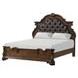 Leovanni Dark Brown King Upholstered Panel Bed
