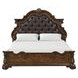 Leovanni Dark Brown King Upholstered Panel Bed