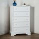 Fanton White 5 Drawer Chest
