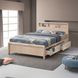 Grange White Wash Full Storage Platform Bed with USB Charging