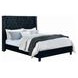 Ryleigh Black Queen Upholstered Platform Bed