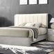 Osterley Light Gray and White Upholstered Panel Bedroom Set