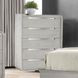 Osterley Light Gray and White Upholstered Panel Bedroom Set