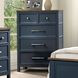 Pinetop Blue and Dark Brown 5 Drawer Chest