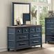 Pinetop Blue and Dark Brown 6 Drawer Dresser