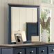Pinetop Blue and Dark Brown Square Dresser Mirror