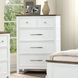 Pinetop White and Dark Brown 5 Drawer Chest