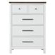Pinetop White and Dark Brown 5 Drawer Chest