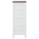 Pinetop White and Dark Brown 5 Drawer Chest