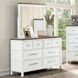 Pinetop White and Dark Brown 6 Drawer Dresser