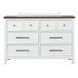 Pinetop White and Dark Brown 6 Drawer Dresser