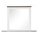 Pinetop White and Dark Brown Square Dresser Mirror