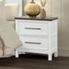 Pinetop White and Dark Brown 2 Drawer Nightstand