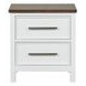 Pinetop White and Dark Brown 2 Drawer Nightstand