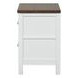 Pinetop White and Dark Brown 2 Drawer Nightstand
