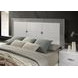 Stoholm White Full Platform Bed with LED