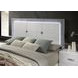 Stoholm White Full Platform Bed with LED