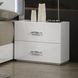 Stoholm White 2 Drawer Nightstand