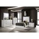 Stoholm White Twin Platform Bed with LED