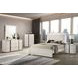 Horten White Wash Panel Bedroom Set with LED Light