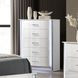 Hazeline White 5 Drawer Chest with LED
