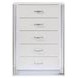 Hazeline White 5 Drawer Chest with LED