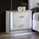 Hazeline White 2 Drawer Nightstand with LED