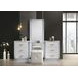 Hazeline White Vanity Set with Stool and LED