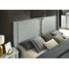 Cleburne Light Gray King Panel Bed with LED