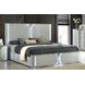 Cleburne Light Gray King Panel Bed with LED