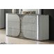 Cleburne Light Gray 6 Drawer Dresser with LED