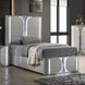 Cleburne Light Gray Panel Bedroom Set with LED