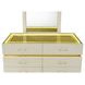 Lucida Beige 6 Drawer Dresser with LED