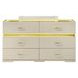 Lucida Beige Upholstered Panel Bedroom Set with LED