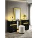 Lucida Black Vanity Set with Stool and LED