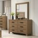 Panelli Walnut 6 Drawer Dresser
