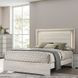 Lincolt White Wash and Stone Gray King Panel Bed with LED Light