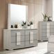Lincolt White Wash and Stone Gray 6 Drawer Dresser